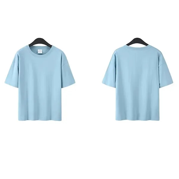 200G Oversized Five - Point Sleeve Pure Cotton T Shirts - 200G Oversized Five - Point Sleeve Pure Cotton T Shirts - Image 7 of 9