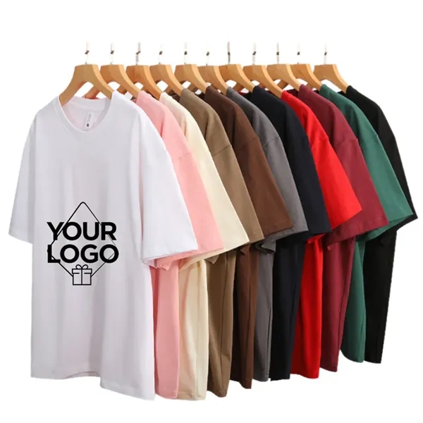 300G Unisex Heavyweight Pure Cotton Drop - Shoulder T Shirts - 300G Unisex Heavyweight Pure Cotton Drop - Shoulder T Shirts - Image 0 of 6