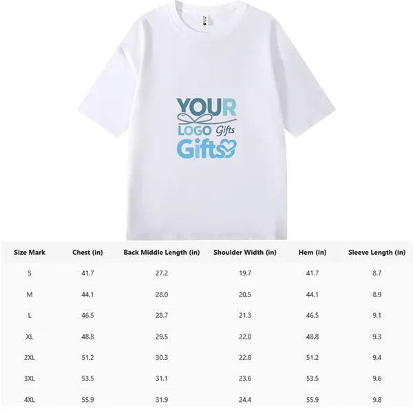 300G Unisex Heavyweight Pure Cotton Drop - Shoulder T Shirts - 300G Unisex Heavyweight Pure Cotton Drop - Shoulder T Shirts - Image 1 of 6