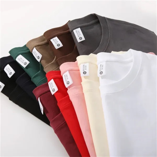 300G Unisex Heavyweight Pure Cotton Drop - Shoulder T Shirts - 300G Unisex Heavyweight Pure Cotton Drop - Shoulder T Shirts - Image 5 of 6