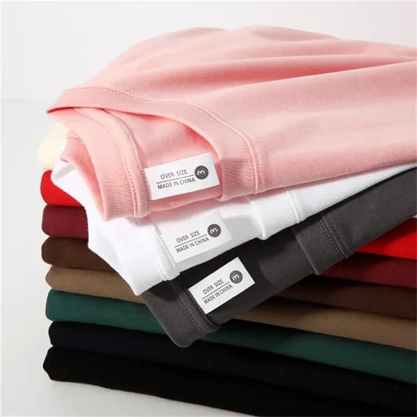 300G Unisex Heavyweight Pure Cotton Drop - Shoulder T Shirts - 300G Unisex Heavyweight Pure Cotton Drop - Shoulder T Shirts - Image 6 of 6