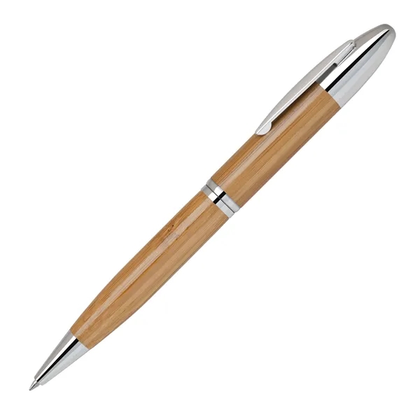 Bamboo-I Twist Eco-Friendly Pens with Chrome Trims - Bamboo-I Twist Eco-Friendly Pens with Chrome Trims - Image 1 of 1