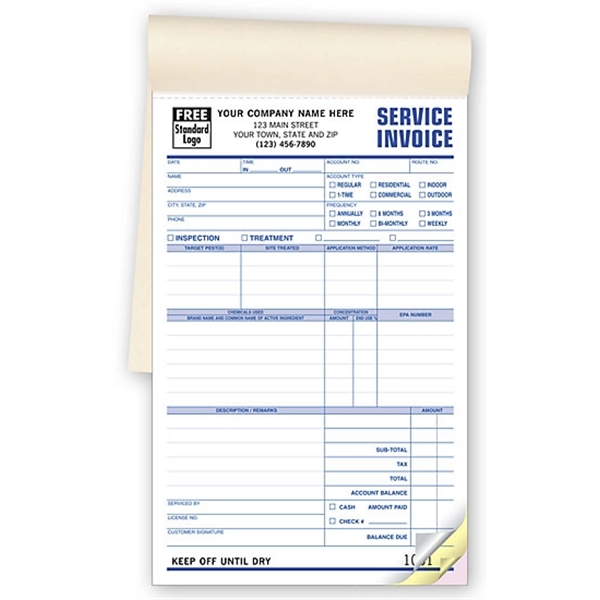 Pest Control Service Invoices, Booked, Carbonless - Pest Control Service Invoices, Booked, Carbonless - Image 0 of 0