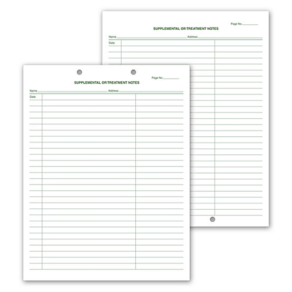 Supplemental & Treatment Notes, Two Hole Punch - Supplemental & Treatment Notes, Two Hole Punch - Image 0 of 1