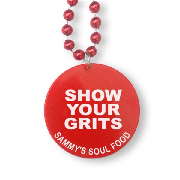 Mardi Gras Beads with Medallion - Mardi Gras Beads with Medallion - Image 2 of 4