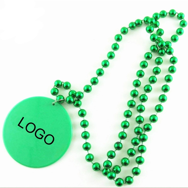 Mardi Gras Beads with Medallion - Mardi Gras Beads with Medallion - Image 3 of 4