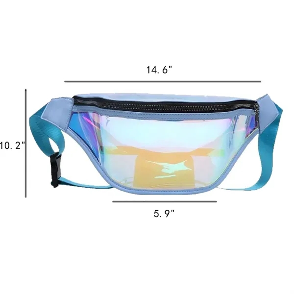 Fashionable Holographic Clear Neon Fanny Pack Waist Bag - Fashionable Holographic Clear Neon Fanny Pack Waist Bag - Image 2 of 7