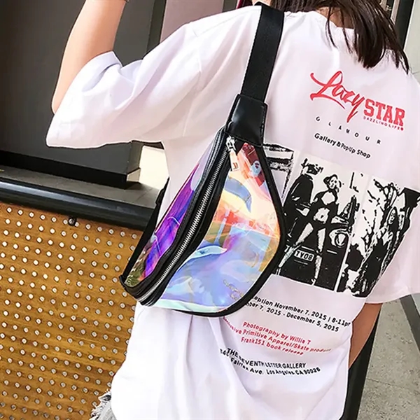 Fashionable Holographic Clear Neon Fanny Pack Waist Bag - Fashionable Holographic Clear Neon Fanny Pack Waist Bag - Image 7 of 7