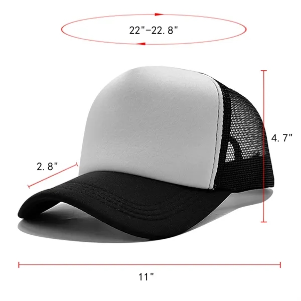 Adjustable Mesh Sports Baseball Cap Trucker Hat - Adjustable Mesh Sports Baseball Cap Trucker Hat - Image 2 of 7
