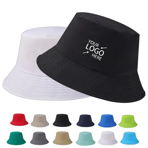 Custom Stylish Summer Plain Colour Cotton Bucket Hat - Custom Stylish Summer Plain Colour Cotton Bucket Hat - Image 0 of 6