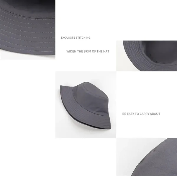 Custom Stylish Summer Plain Colour Cotton Bucket Hat - Custom Stylish Summer Plain Colour Cotton Bucket Hat - Image 3 of 6