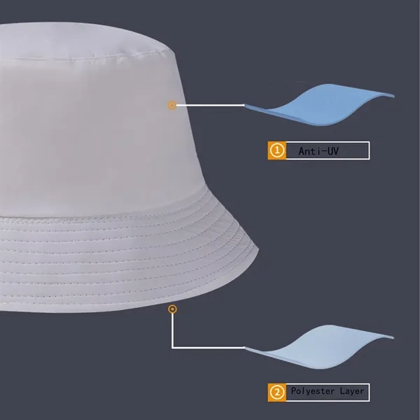 Custom Stylish Summer Plain Colour Cotton Bucket Hat - Custom Stylish Summer Plain Colour Cotton Bucket Hat - Image 4 of 6