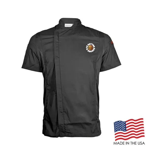 Men's Short Sleeve Modern Chef Coat - Men's Short Sleeve Modern Chef Coat - Image 6 of 11