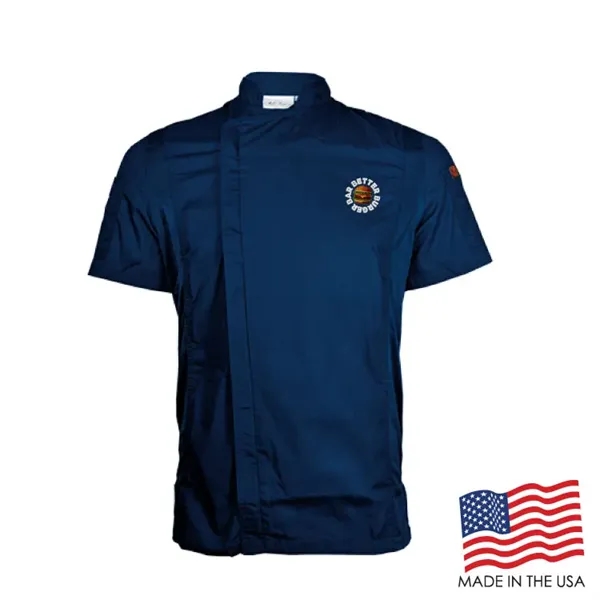 Men's Short Sleeve Modern Chef Coat - Men's Short Sleeve Modern Chef Coat - Image 4 of 11