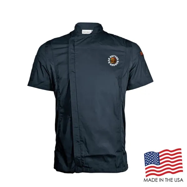 Men's Short Sleeve Modern Chef Coat - Men's Short Sleeve Modern Chef Coat - Image 10 of 11