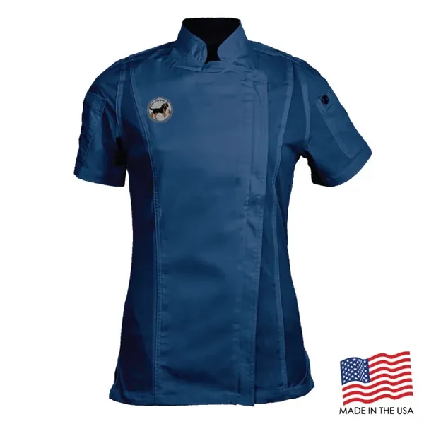Women's Short Sleeve Modern Chef Coat - Women's Short Sleeve Modern Chef Coat - Image 1 of 7