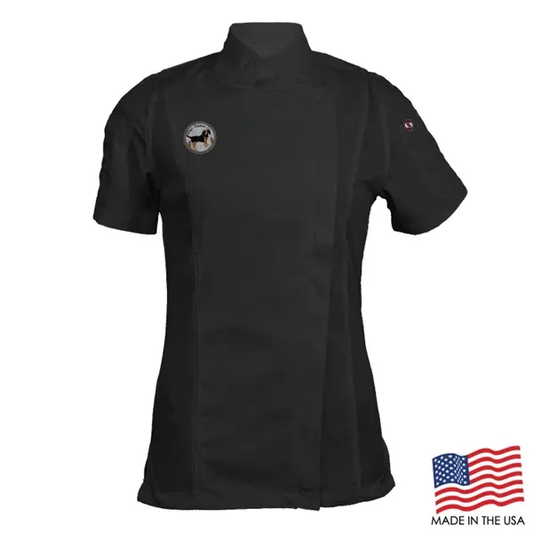 Women's Short Sleeve Modern Chef Coat - Women's Short Sleeve Modern Chef Coat - Image 7 of 7