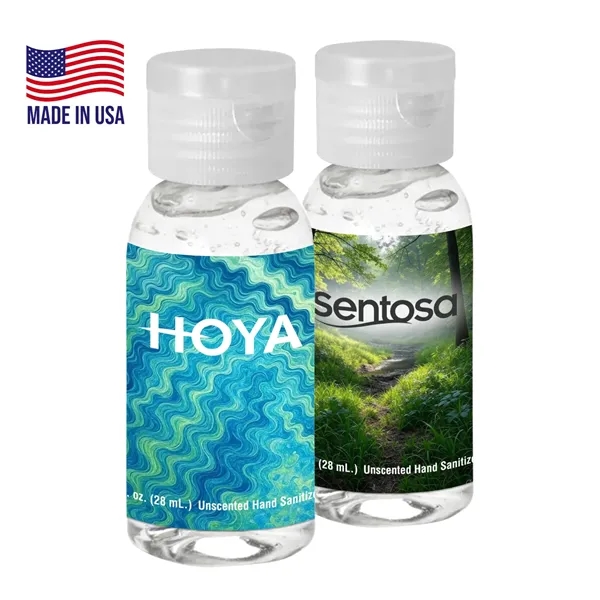 1 oz. Clear Sanitizer, Round Bottle - 1 oz. Clear Sanitizer, Round Bottle - Image 0 of 1