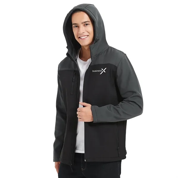 Men's Hooded Core Soft Shell Jacket - Men's Hooded Core Soft Shell Jacket - Image 2 of 7