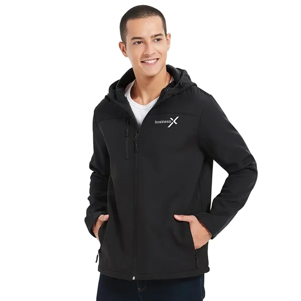 Men's Hooded Core Soft Shell Jacket - Men's Hooded Core Soft Shell Jacket - Image 0 of 7