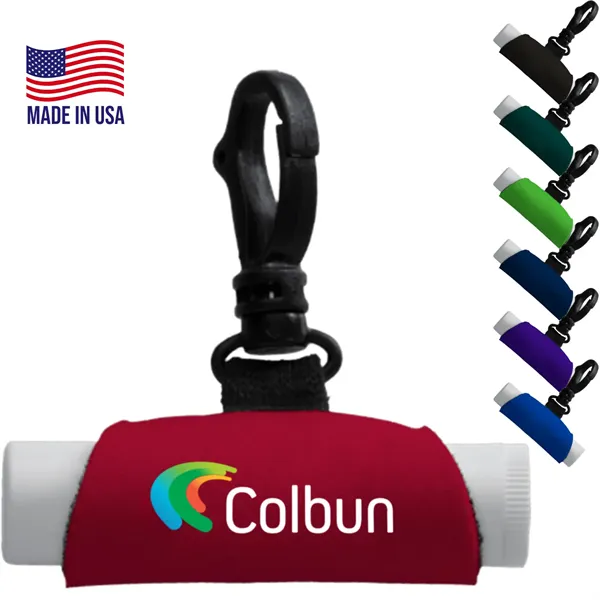 Swivel Snap Hook Neoprene Lip Balm