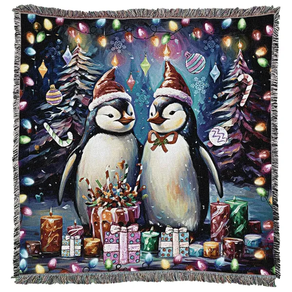 USA Made Jacquard Woven 100% Cotton Tapestry Throw Blanket - USA Made Jacquard Woven 100% Cotton Tapestry Throw Blanket - Image 0 of 2