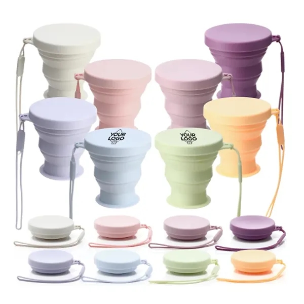 7oz Silicone Collapsible Travel Cup Foldable - 7oz Silicone Collapsible Travel Cup Foldable - Image 0 of 8