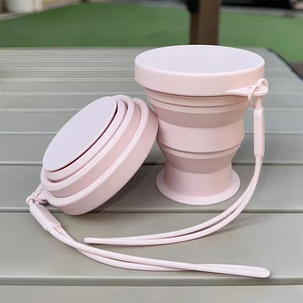 7oz Silicone Collapsible Travel Cup Foldable - 7oz Silicone Collapsible Travel Cup Foldable - Image 6 of 8