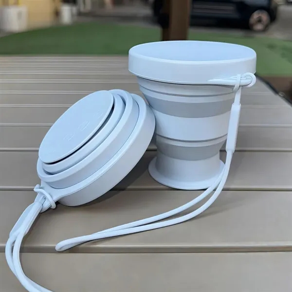 7oz Silicone Collapsible Travel Cup Foldable - 7oz Silicone Collapsible Travel Cup Foldable - Image 7 of 8