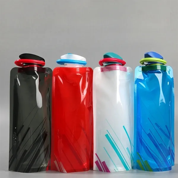 24oz Foldable Water Bottle with Leakproof Lid - 24oz Foldable Water Bottle with Leakproof Lid - Image 1 of 6