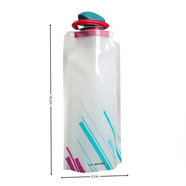 24oz Foldable Water Bottle with Leakproof Lid - 24oz Foldable Water Bottle with Leakproof Lid - Image 2 of 6