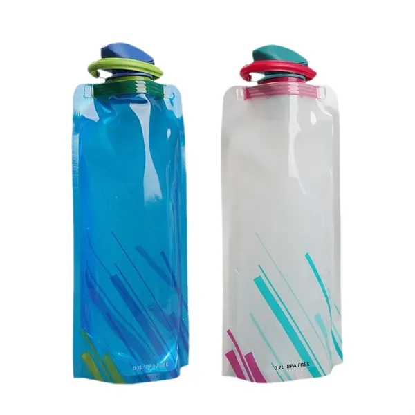 24oz Foldable Water Bottle with Leakproof Lid - 24oz Foldable Water Bottle with Leakproof Lid - Image 3 of 6