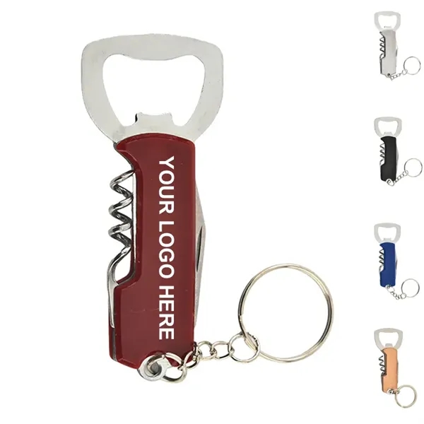 Multifunctional Bottle Opener Keychain - Multifunctional Bottle Opener Keychain - Image 0 of 6