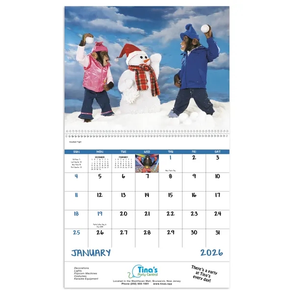 Good Value™ Monkey Mischief - Spiral Calendar - Good Value™ Monkey Mischief - Spiral Calendar - Image 4 of 6