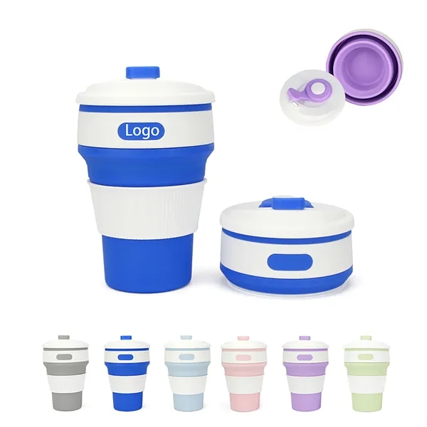 Sustainable Silicone Collapsible Travel Mug - Sustainable Silicone Collapsible Travel Mug - Image 0 of 4