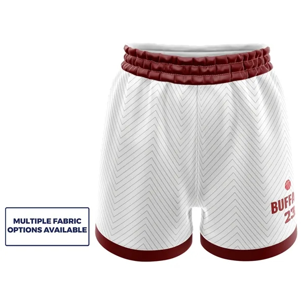 Women's Sublimation Basketball Shorts - Multiple Fabric - Women's Sublimation Basketball Shorts - Multiple Fabric - Image 0 of 10