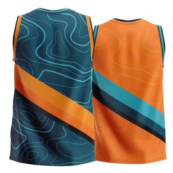 Unisex and Kids' Sublimation Reversible Basketball Jersey - - Unisex and Kids' Sublimation Reversible Basketball Jersey - - Image 2 of 9