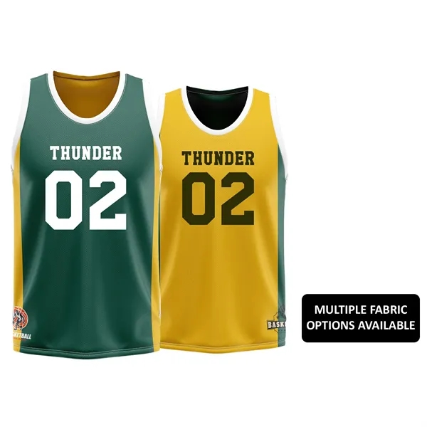 Unisex and Kids' Sublimation Reversible Basketball Jersey - - Unisex and Kids' Sublimation Reversible Basketball Jersey - - Image 9 of 9