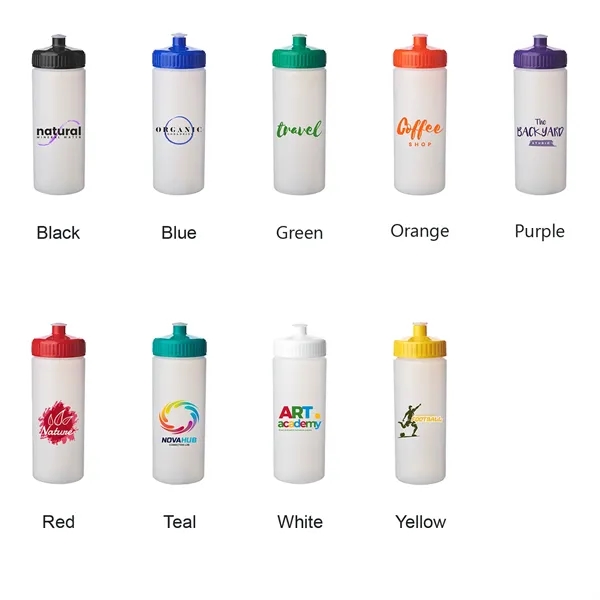20 oz. Frosted Plastic Water Bottles - 20 oz. Frosted Plastic Water Bottles - Image 11 of 20