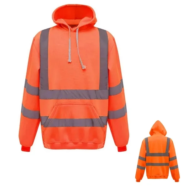 VISIPRO Reflective Safety Hoodie with Bands & Brace - 280G - VISIPRO Reflective Safety Hoodie with Bands & Brace - 280G - Image 3 of 5