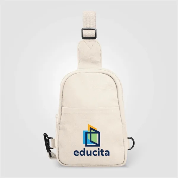 Canyon 12oz. Recycled Cotton Adjustable Strap Crossbody Bag - Canyon 12oz. Recycled Cotton Adjustable Strap Crossbody Bag - Image 1 of 8