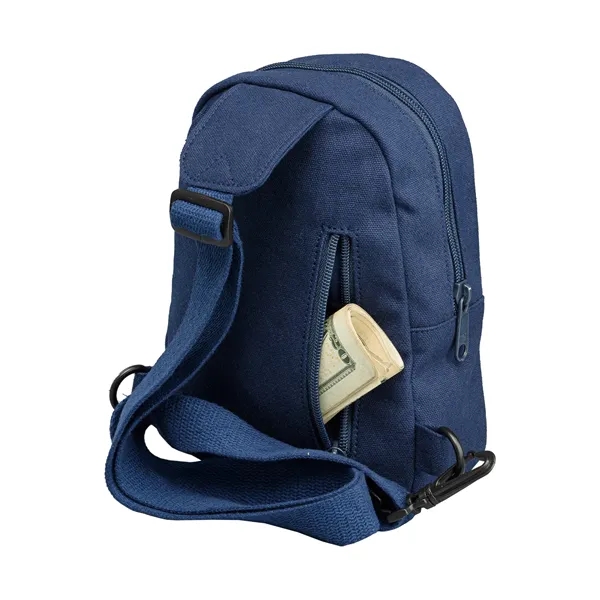 Canyon 12oz. Recycled Cotton Adjustable Strap Crossbody Bag - Canyon 12oz. Recycled Cotton Adjustable Strap Crossbody Bag - Image 8 of 8