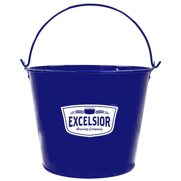 White Galvanized Bucket - White Galvanized Bucket - Image 5 of 7
