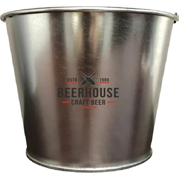 White Galvanized Bucket - White Galvanized Bucket - Image 7 of 7