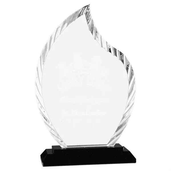 8" Flame Accent Glass on Black Base - 8" Flame Accent Glass on Black Base - Image 1 of 3