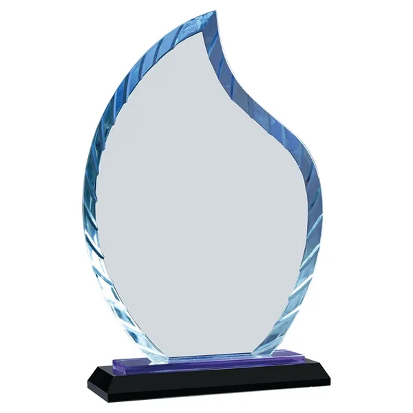 9 1/2" Flame Accent Glass on Black Base - 9 1/2" Flame Accent Glass on Black Base - Image 1 of 3