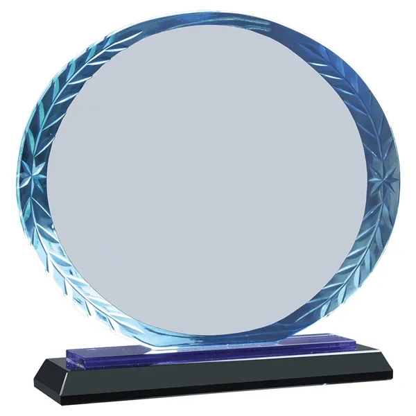 5 3/4" Oval Accent Glass on Black Base - 5 3/4" Oval Accent Glass on Black Base - Image 3 of 3