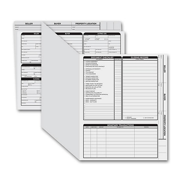 Real Estate Folder, Right Panel List, Letter Size, Gray - Real Estate Folder, Right Panel List, Letter Size, Gray - Image 1 of 1