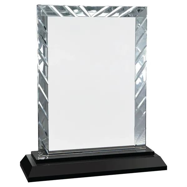 7" Rectangle Accent Glass on Black Base - 7" Rectangle Accent Glass on Black Base - Image 1 of 3