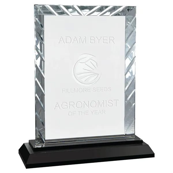7" Rectangle Accent Glass on Black Base - 7" Rectangle Accent Glass on Black Base - Image 2 of 3